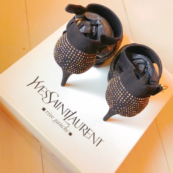 Ysl studded Gold tribute sandal - Picture 2 of 3